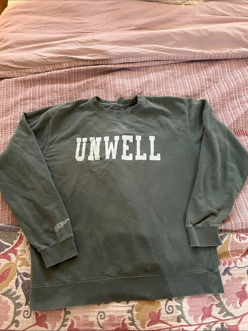 Unwell Crewneck Sweatshirt in Deep Green